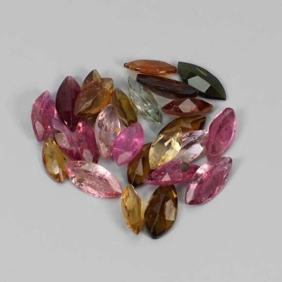 Marquise Natural Unheated Multi Color Tourmaline - Picture 1 of 1
